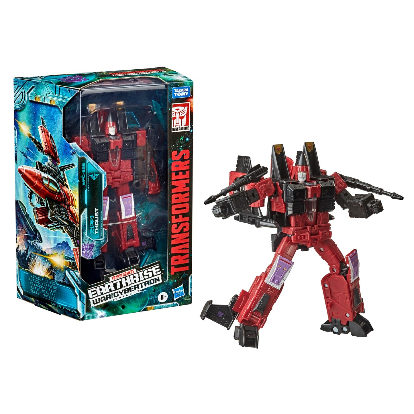 Transformers Generations War for Cybertron Earthrise WFC-E26 Voyager Thrust – Decepticon Jet & Robot Modes
