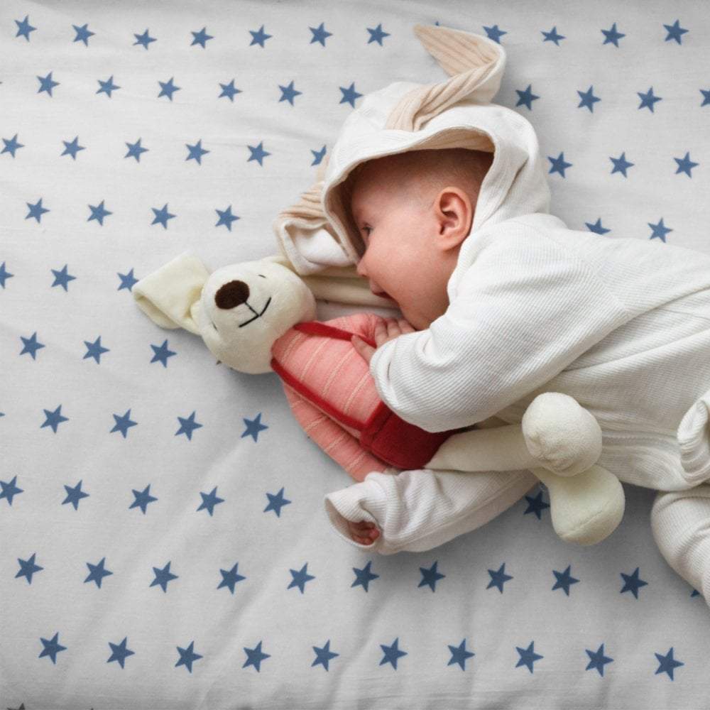 Travel Cot Fitted Sheet 100% Cotton 95x65cm