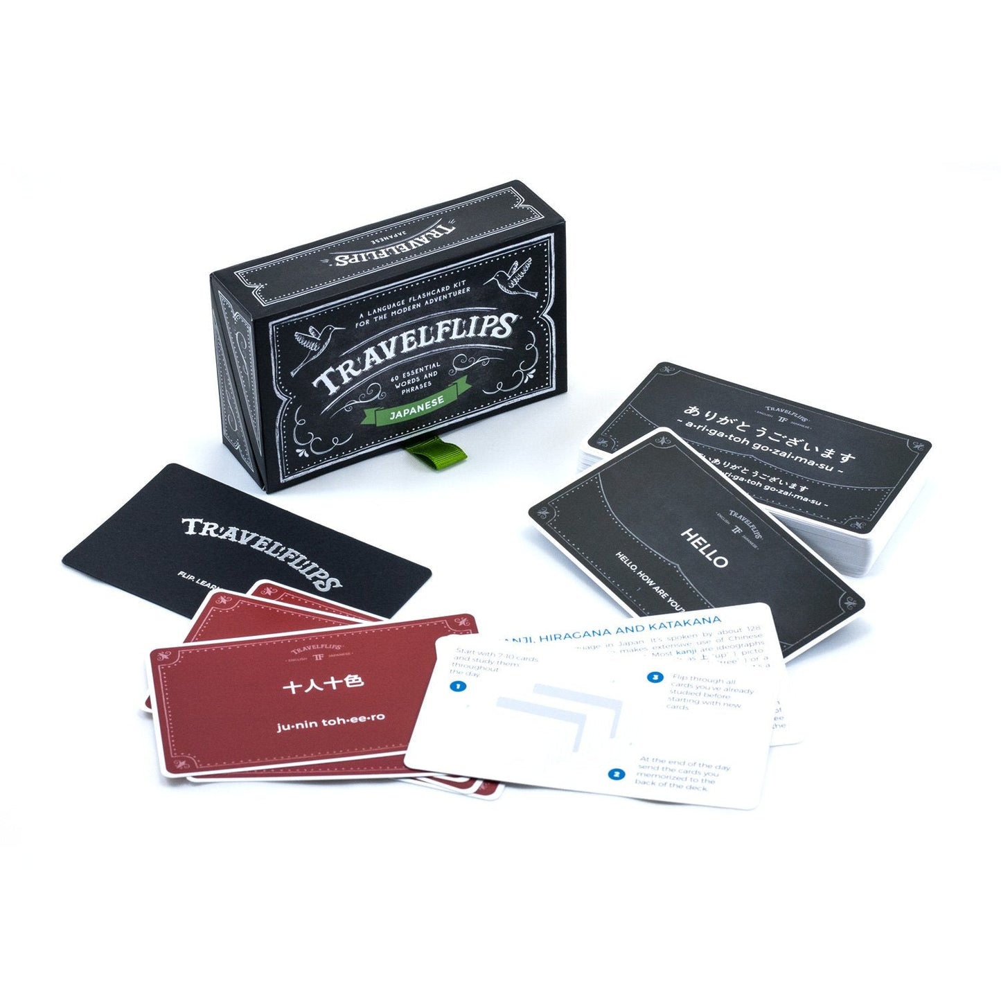 Travelflips Japanese Flash Cards – Learn Basic Japanese Vocabulary for Beginners