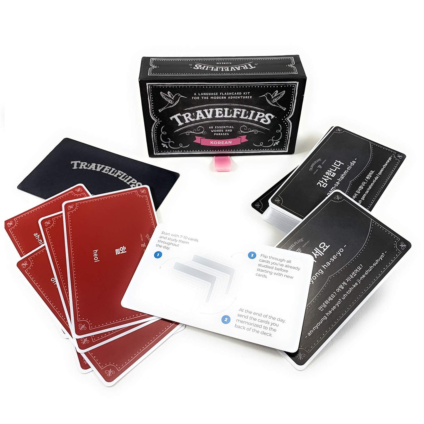 Travelflips Korean Flash Cards – Learn Basic Vocabulary & Phrases