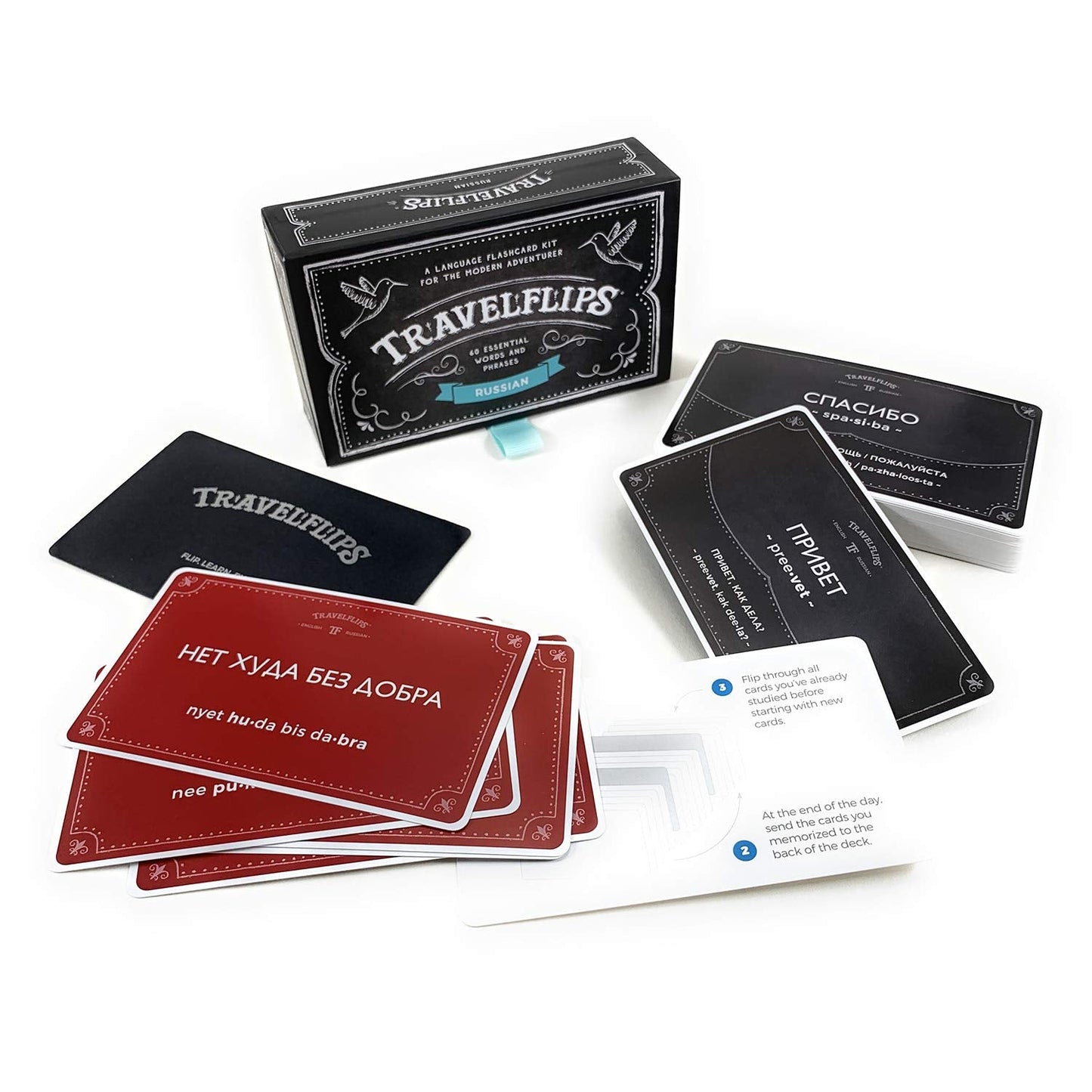 Travelflips Russian Flash Cards – Learn Basic Russian Vocabulary for Beginners