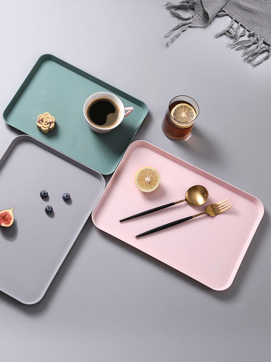 Rectangular Serving Tray – Modern Plastic Storage & Kitchen Organize