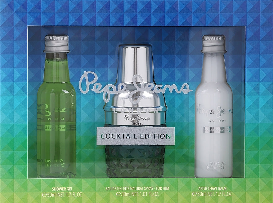 Pepe Jeans For Him Cocktail Gift Set 30ml EDT + 50ml Shower Gel + 50ml Aftershave Balm Men's Fragrance