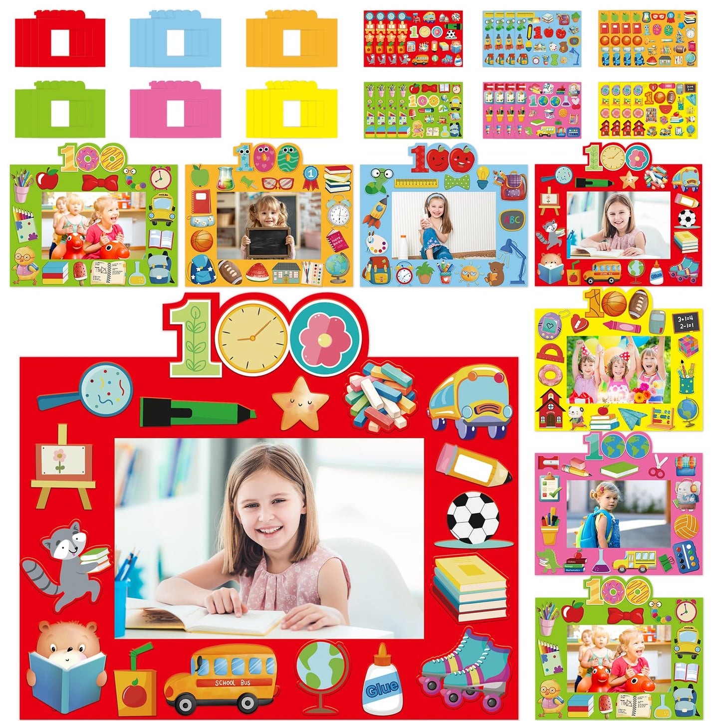 Treasure Cove 100 Days Frame Craft Kit — 24 Frames + 24 Sticker Sheets