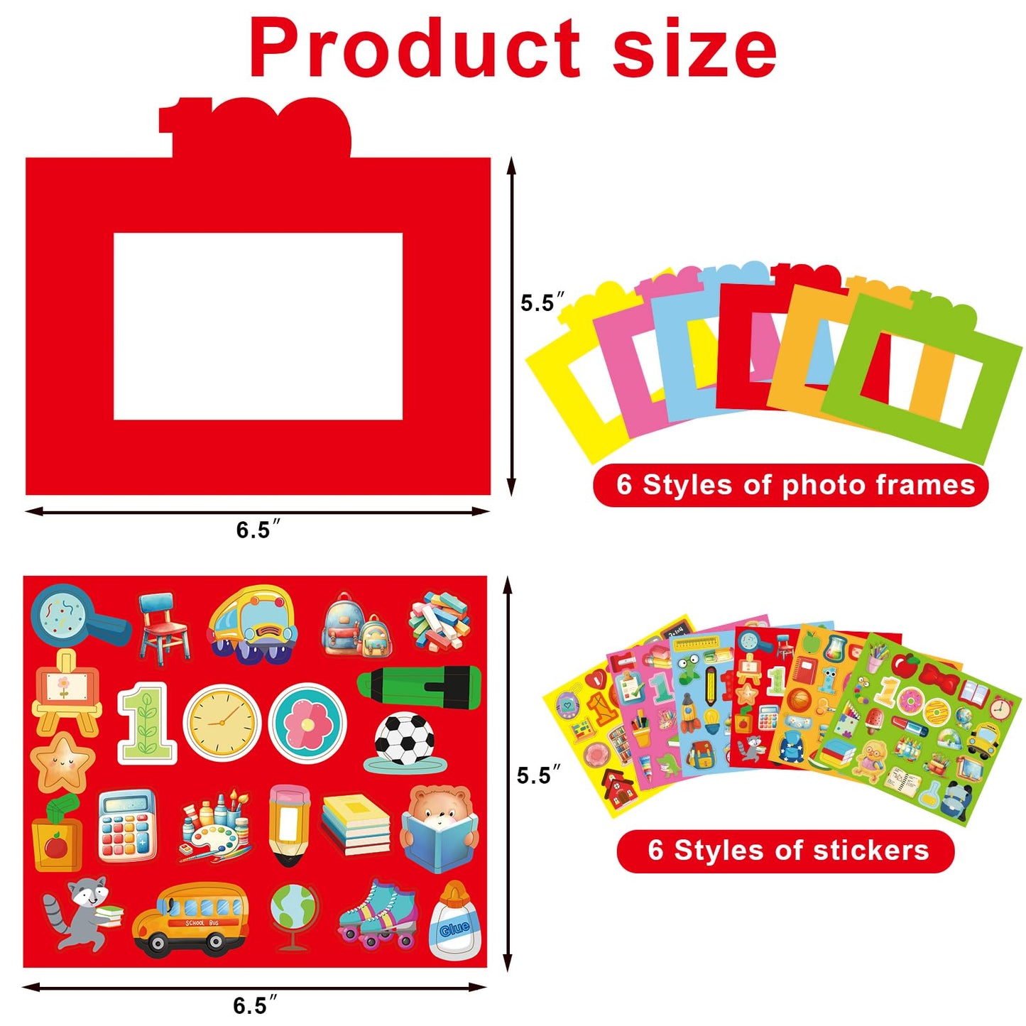 Treasure Cove 100 Days Frame Craft Kit — 24 Frames + 24 Sticker Sheets