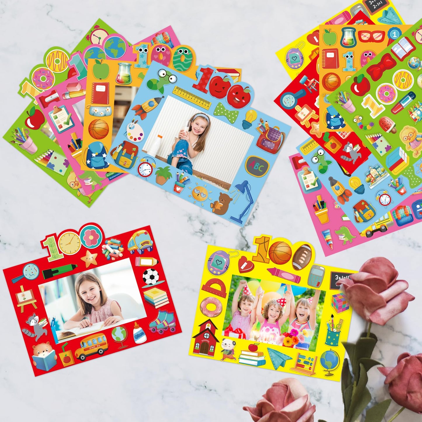 Treasure Cove 100 Days Frame Craft Kit — 24 Frames + 24 Sticker Sheets