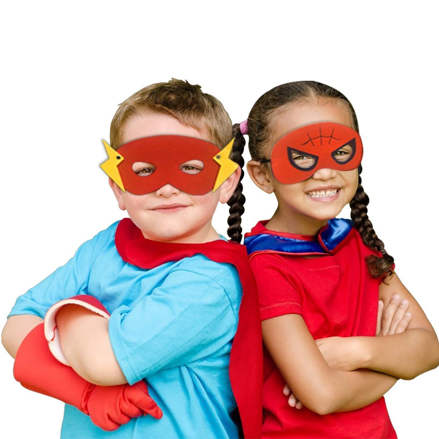 Treasure Store Superhero Capes & Masks — 4-Piece Dress-Up Set for 3-7 Year Old Boys