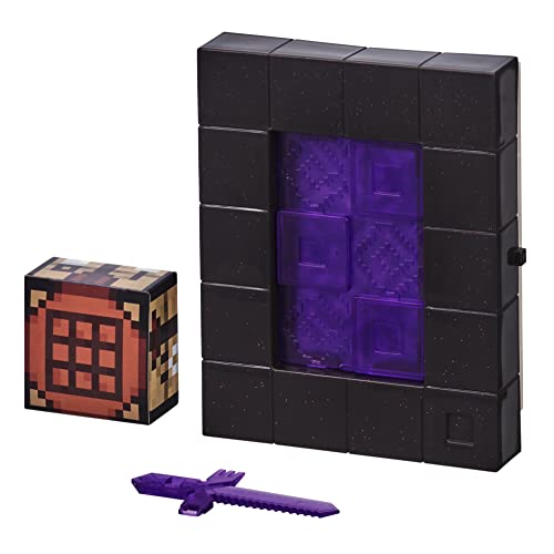 Treasure X Minecraft S1 Nether Portal Craft | Collectible Figures & Crafting Set