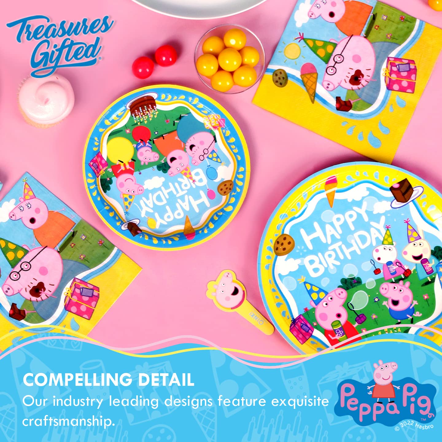 Treasures Gifted Officially Licensed Peppa Pig Birthday Banner | Peppa Pig Party Supplies