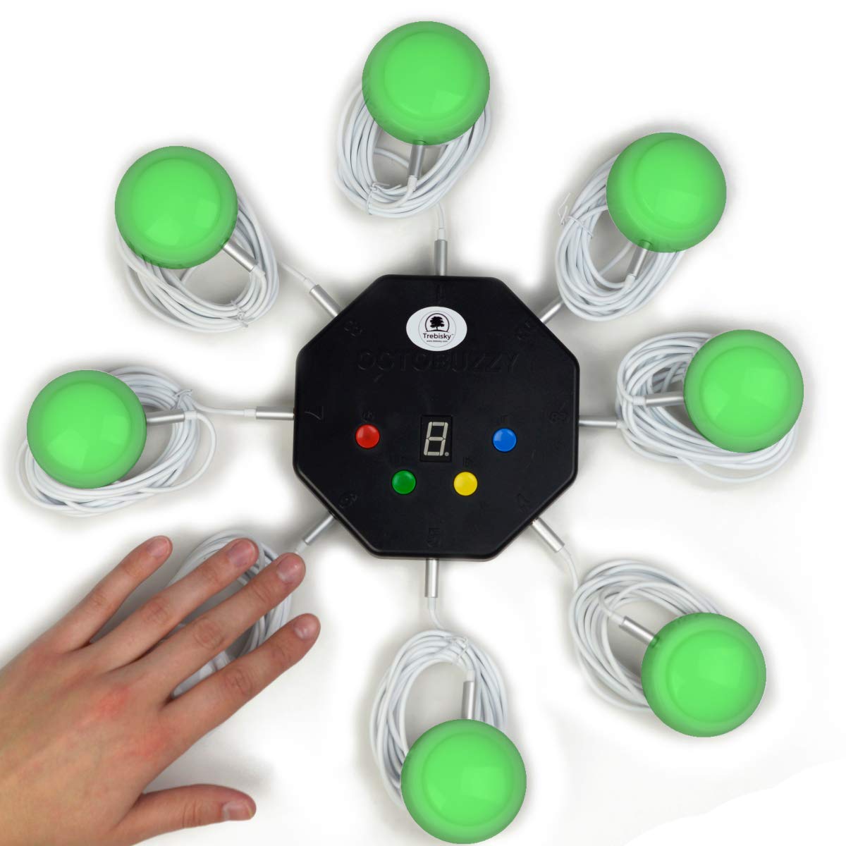 Trebisky 8-Button LED Buzzer System Gen 2 – Game Show, Classroom & Family Quiz