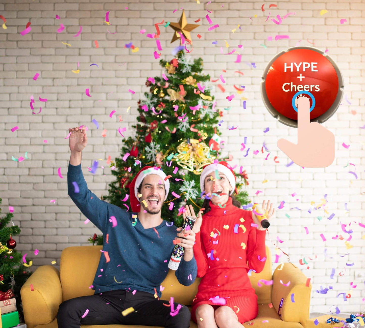 Trebisky Airhorn Button — Applause & Cheers, Easy Party Noise Maker for Office, Sports & Home