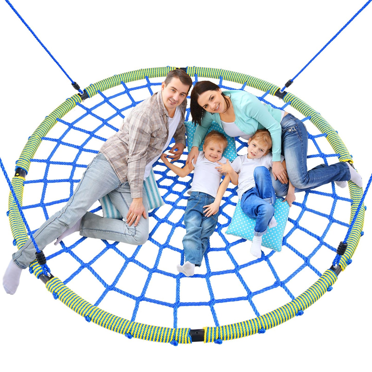 Trekassy 60-Inch Spider Web Saucer Swing – Heavy-Duty Outdoor Net Swing (750 lbs)