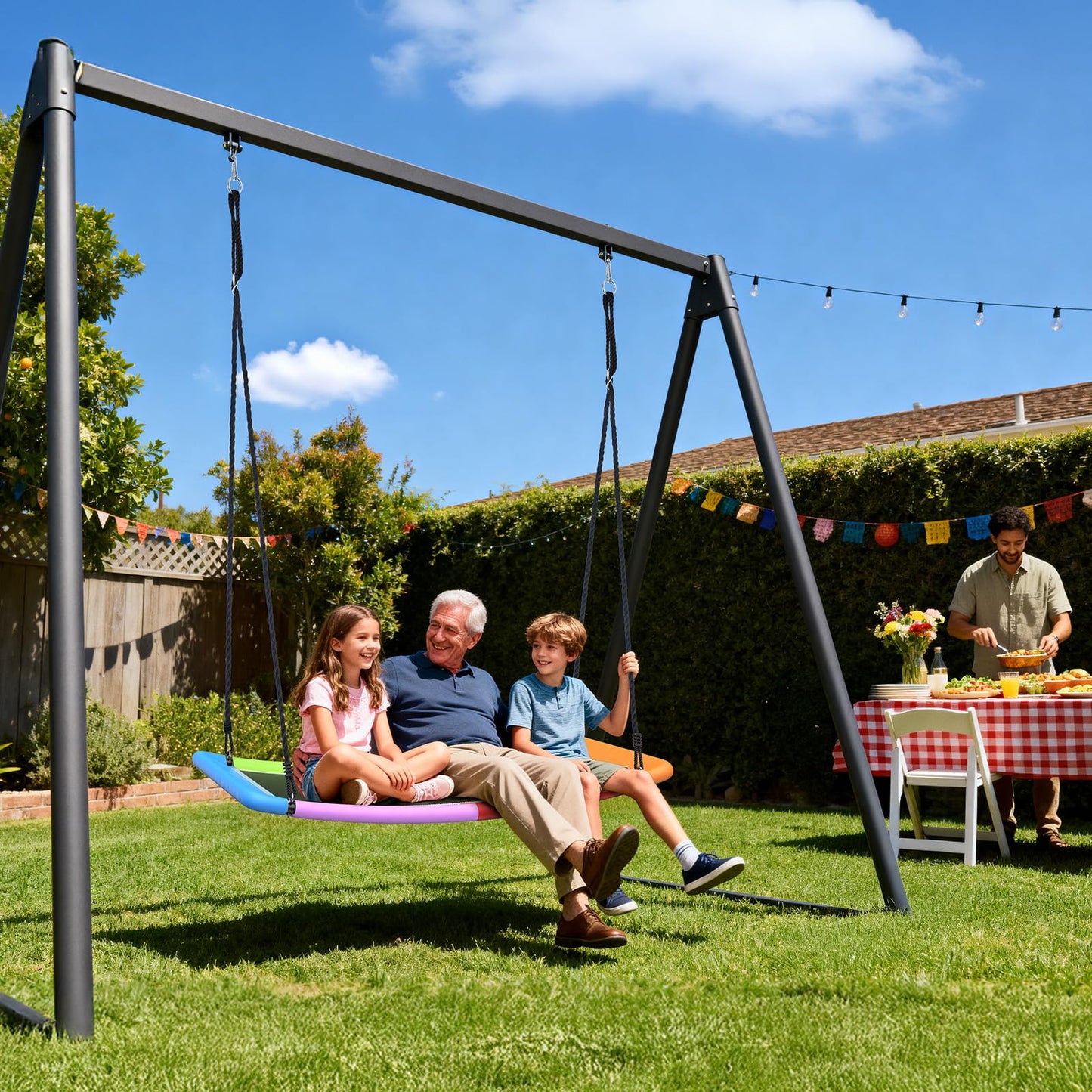 Trekassy 700lb Skycurve Platform Tree Swing – 60-inch for Kids & Adults