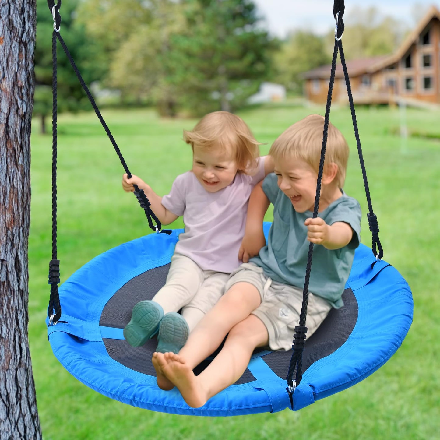 Trekassy 700lb 40-Inch Saucer Tree Swing – All-Weather Outdoor Swing with Steel Frame