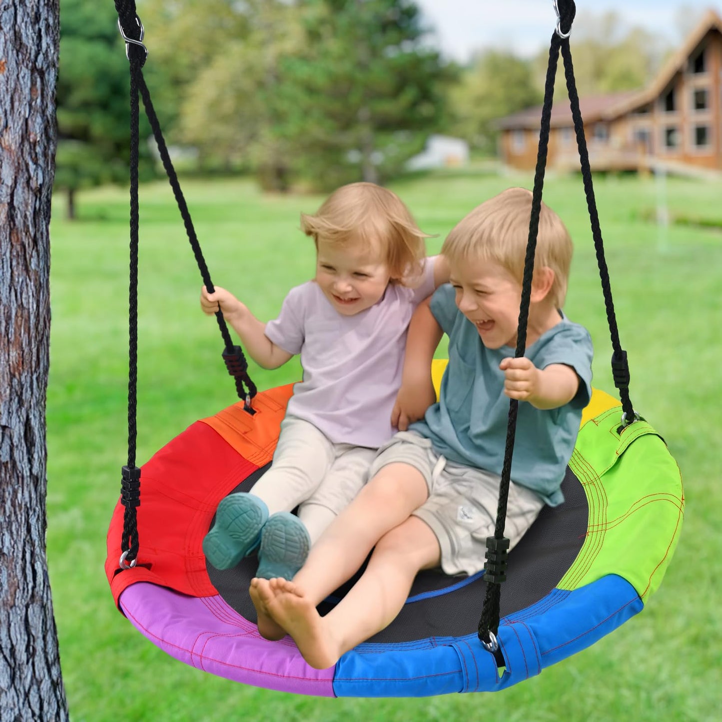 Trekassy 700lb 40-Inch Saucer Tree Swing – Outdoor Seat with Straps, 900D Fabric, Adjustable Ropes