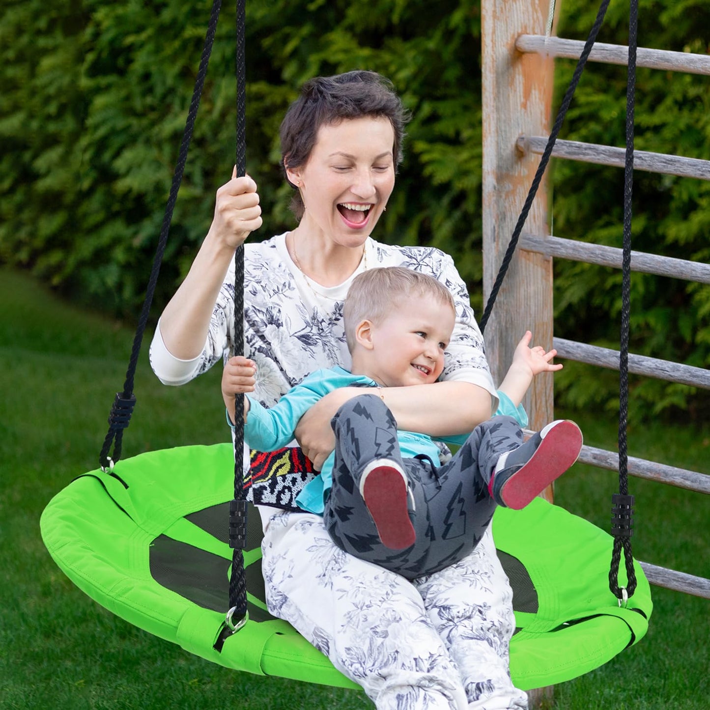 Trekassy 700lb 40-Inch Saucer Tree Swing for Kids & Adults — 900D Oxford Seat, Rust-Resistant Steel Frame, 2 Tree Straps