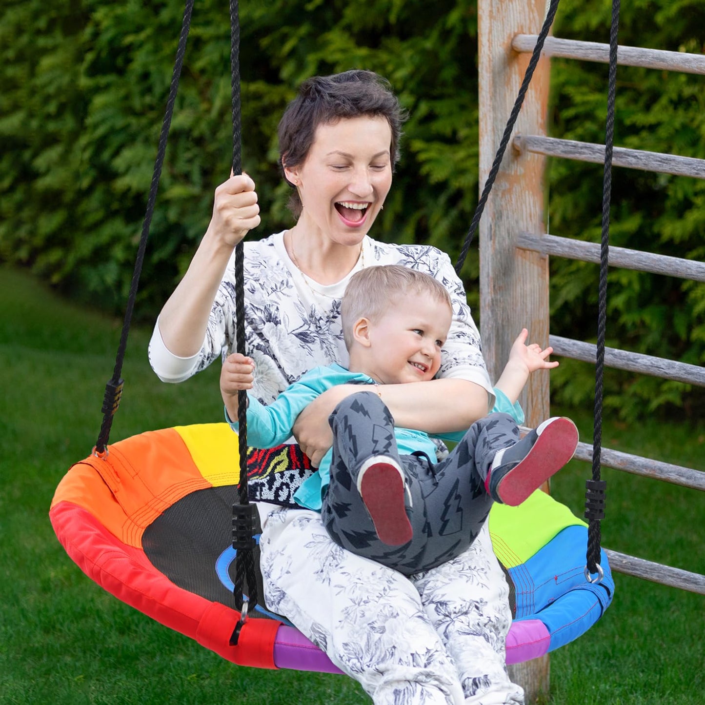 Trekassy 700lb 40-Inch Saucer Tree Swing – Outdoor Seat with Straps, 900D Fabric, Adjustable Ropes