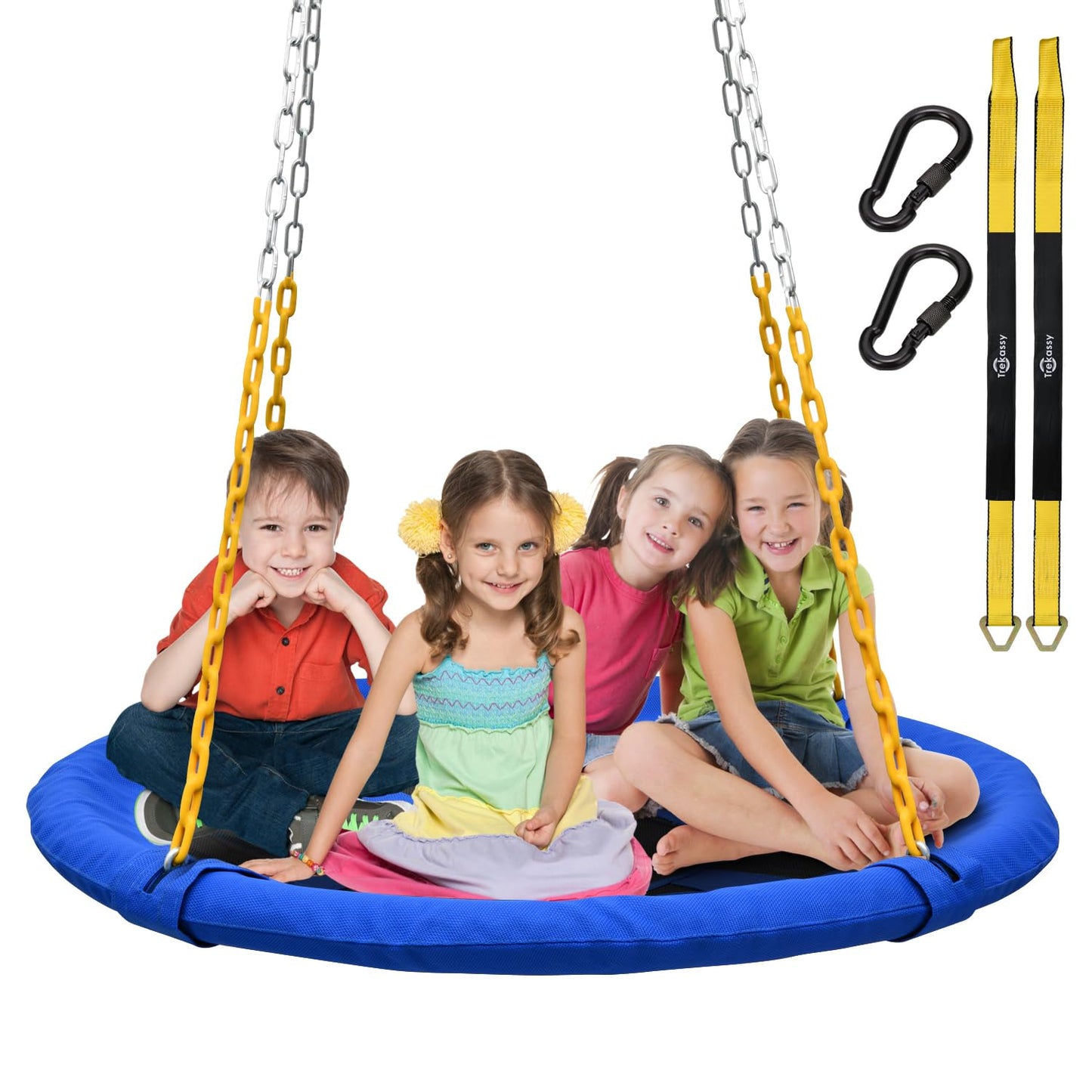 Trekassy 1000lbs Capacity 40-Inch Saucer Swing for Kids & Adults