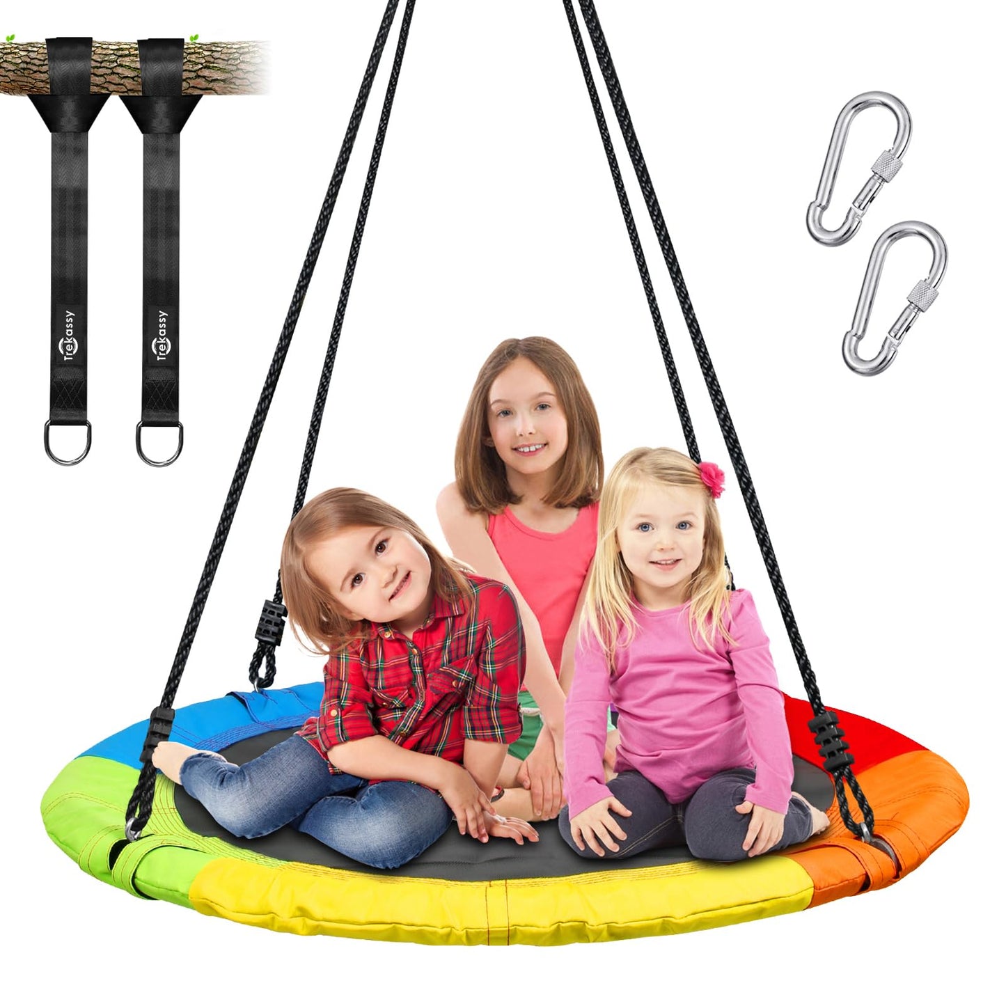 Trekassy 700lb 40-Inch Saucer Tree Swing – Outdoor Seat with Straps, 900D Fabric, Adjustable Ropes