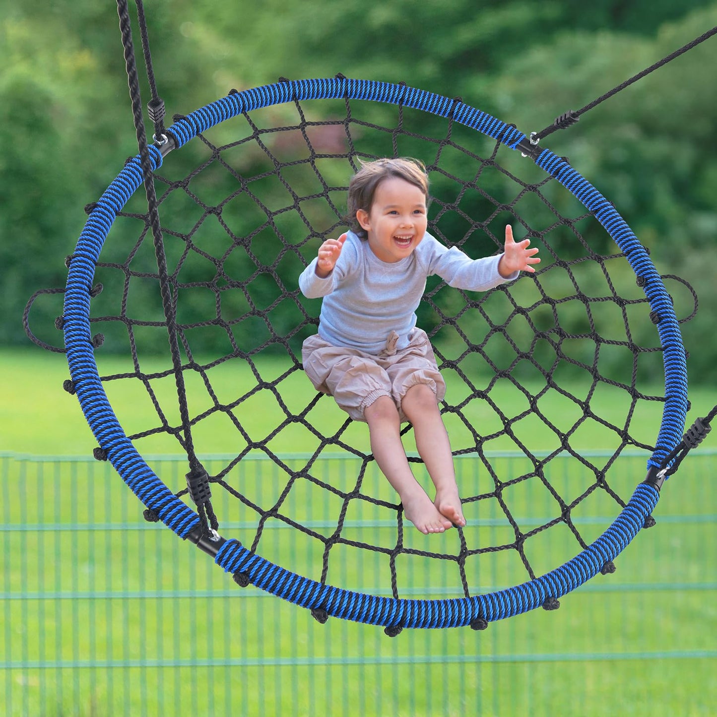 Trekassy 45-inch Spider Web Tree Swing – 750lbs Capacity, Outdoor Net Swing