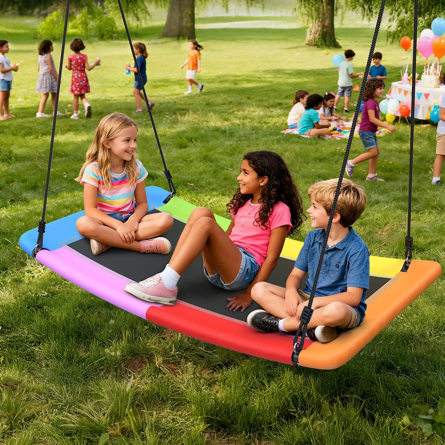 Trekassy 700lb Skycurve Platform Tree Swing – 60-inch for Kids & Adults