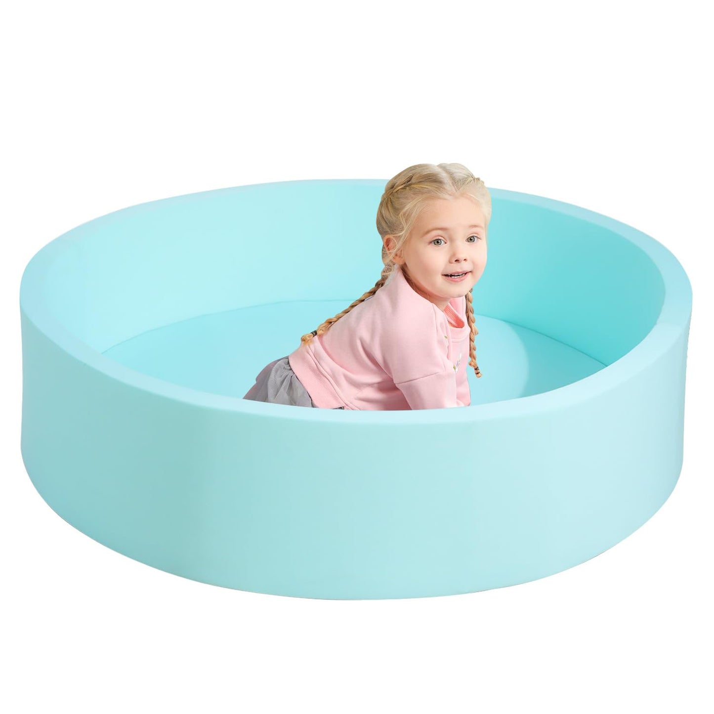 TRENDBOX Extra Large Soft Foam Ball Pit 51.2 x 11.8 in – Indoor Kids Play Space (NO Balls)