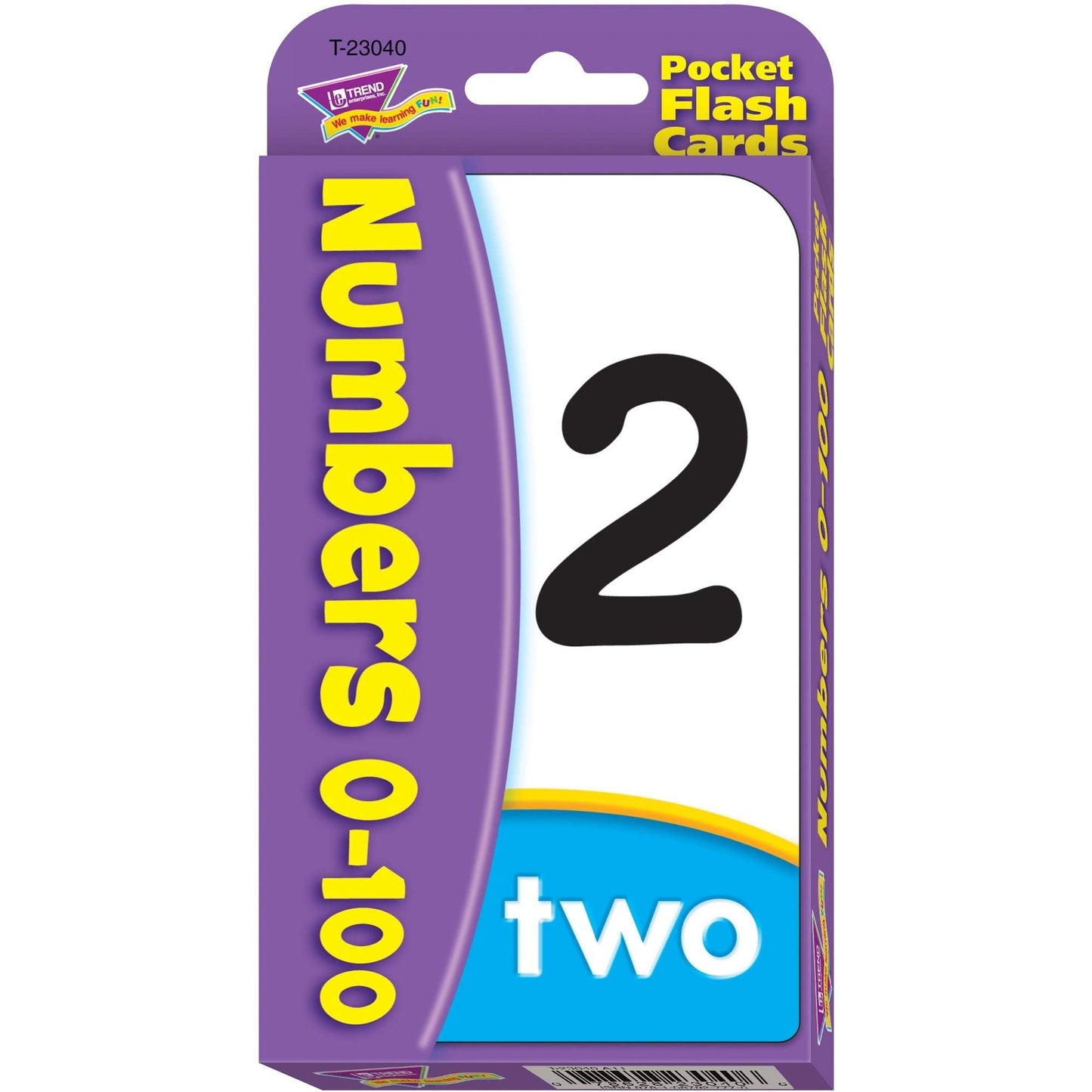 Trend Enterprises Numbers 0-100 Pocket Flash Cards – 56 Two-Sided, Durable Math Practice