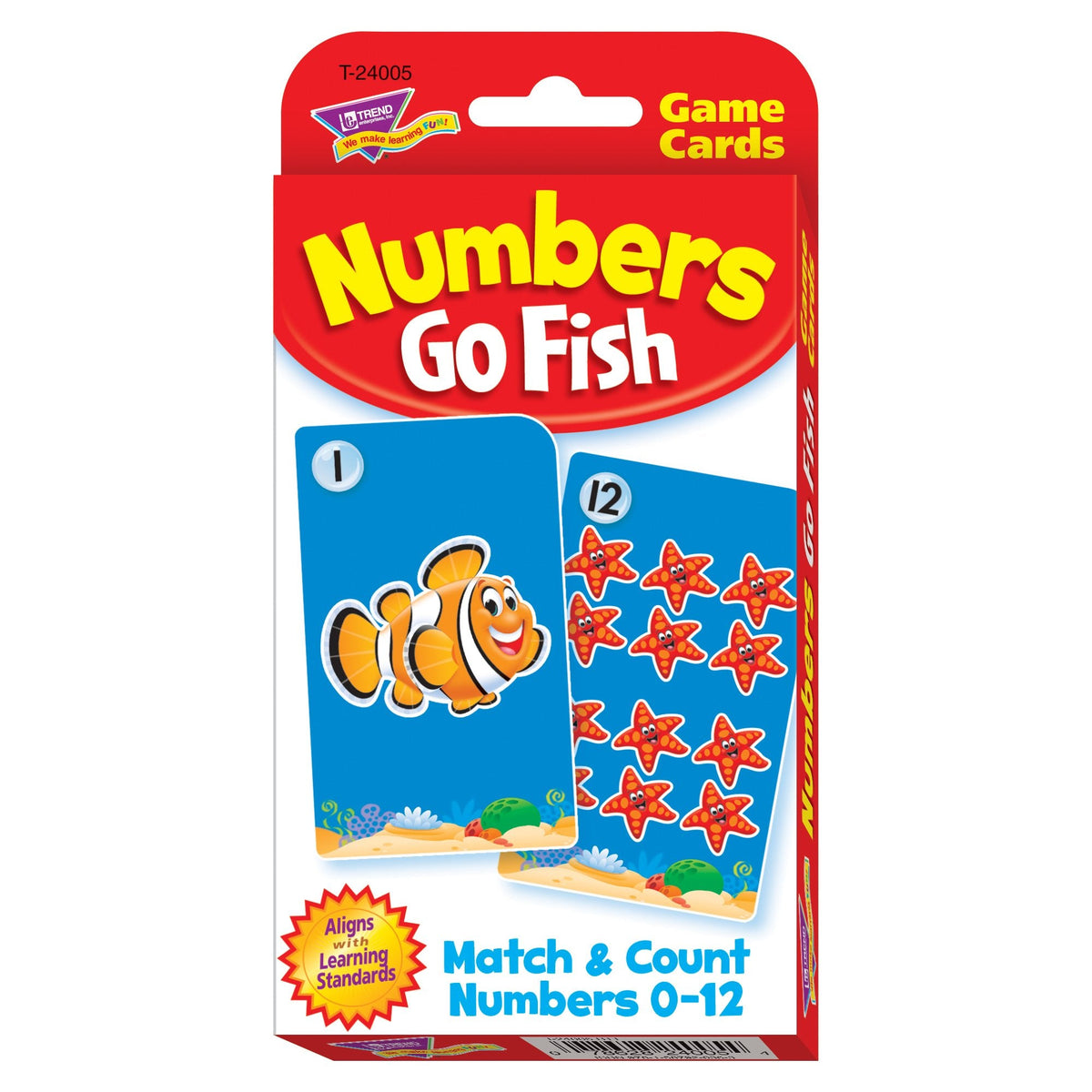 Numbers Go Fish Challenge Cards by Trend Enterprises – Count 0-12
