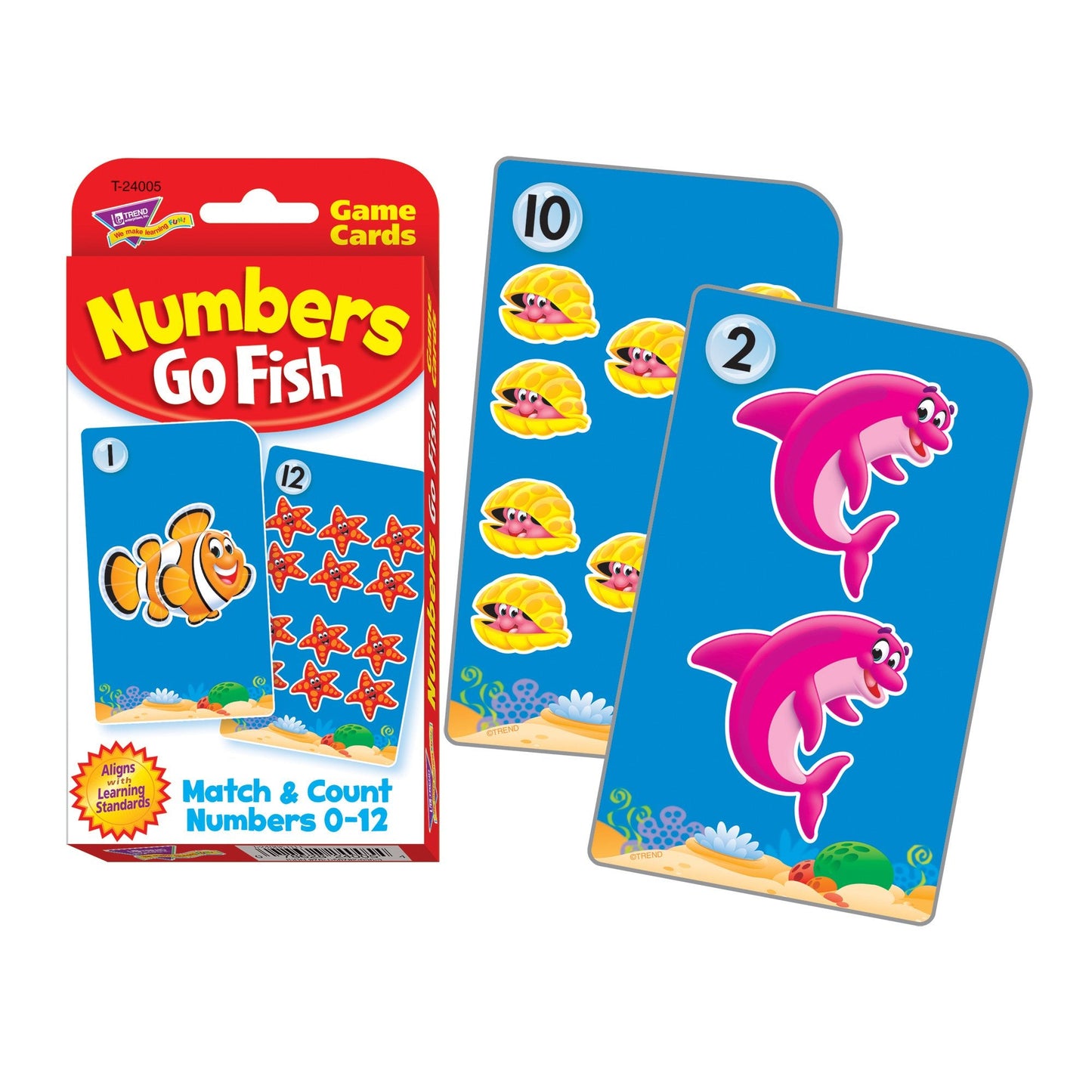 Numbers Go Fish Challenge Cards by Trend Enterprises – Count 0-12