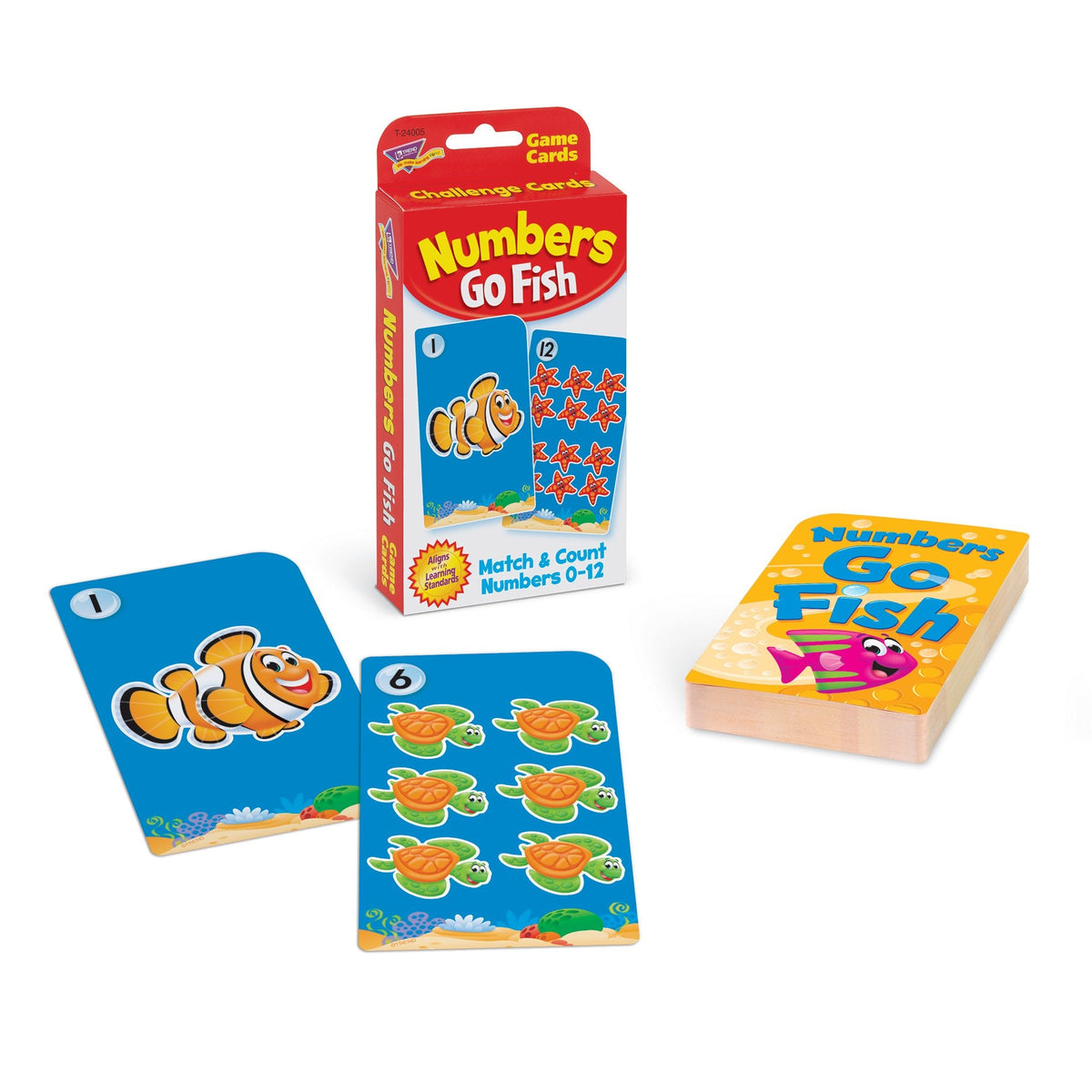 Numbers Go Fish Challenge Cards by Trend Enterprises – Count 0-12