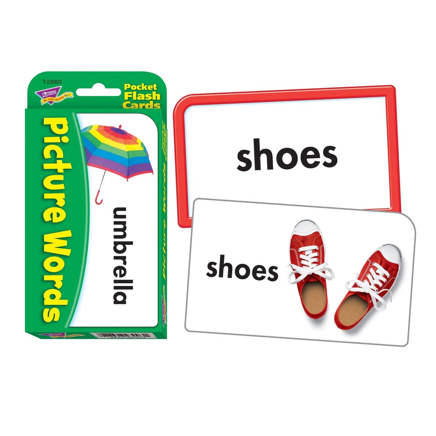 Trend Enterprises Picture Words Pocket Flash Cards – Colorful Early Language Learning (Ages 4–7)