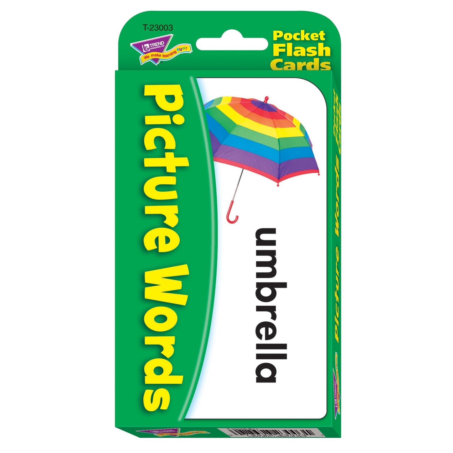Trend Enterprises Picture Words Pocket Flash Cards – Colorful Early Language Learning (Ages 4–7)