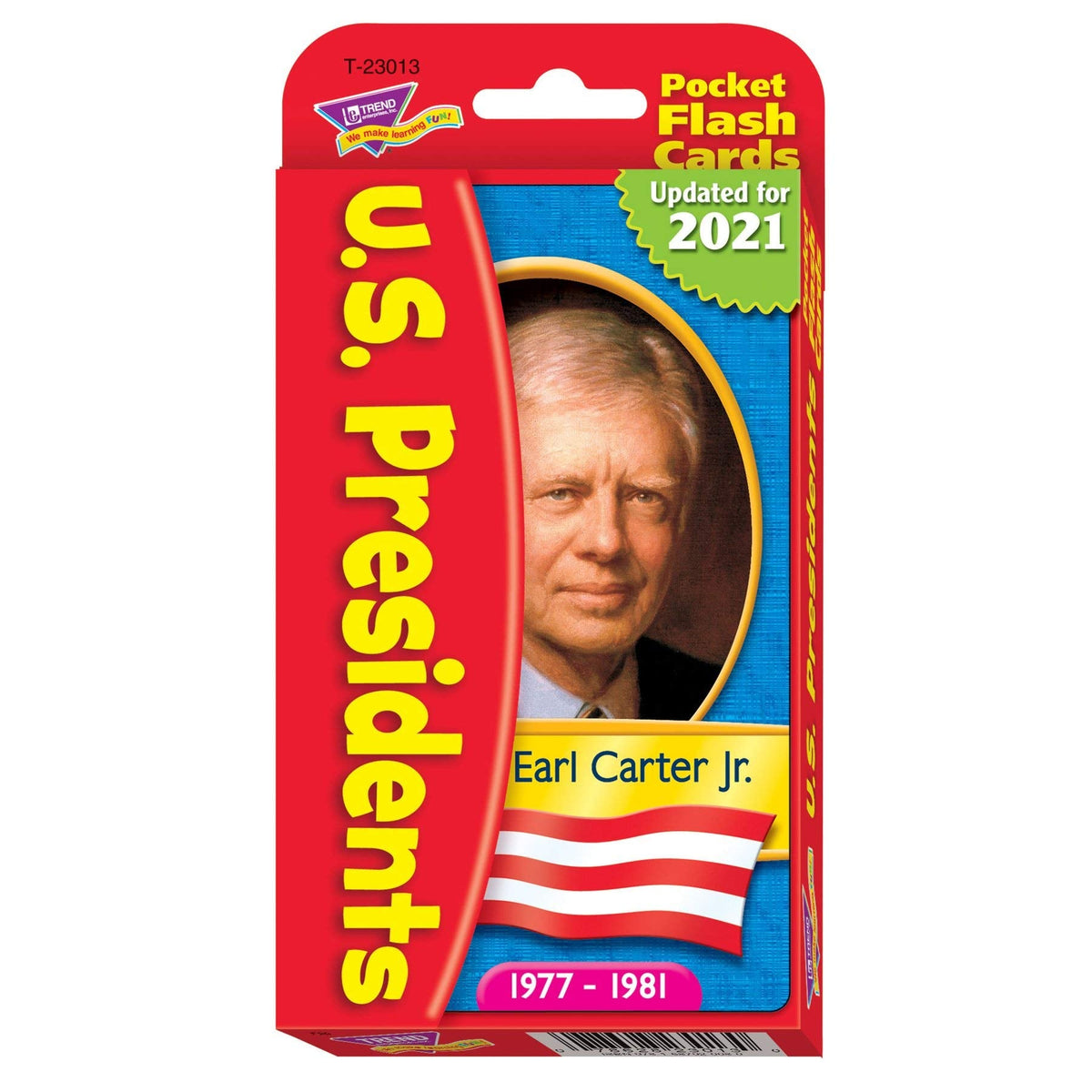 US Presidents Pocket Flash Cards by Trend Enterprises – 56 Two-Sided Cards for Ages 8-12