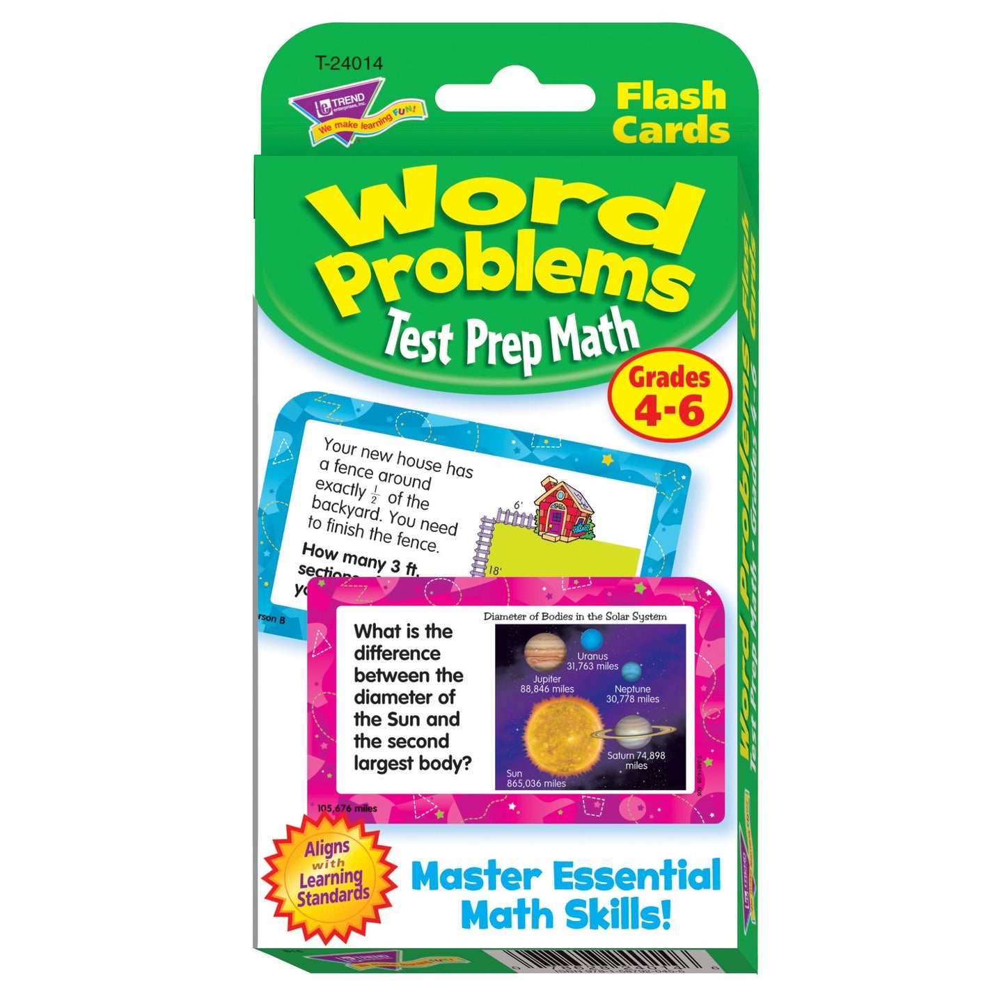Trend Enterprises Word Problems Cards – Math Test Prep for Grades 4-6 (Challenge Set)
