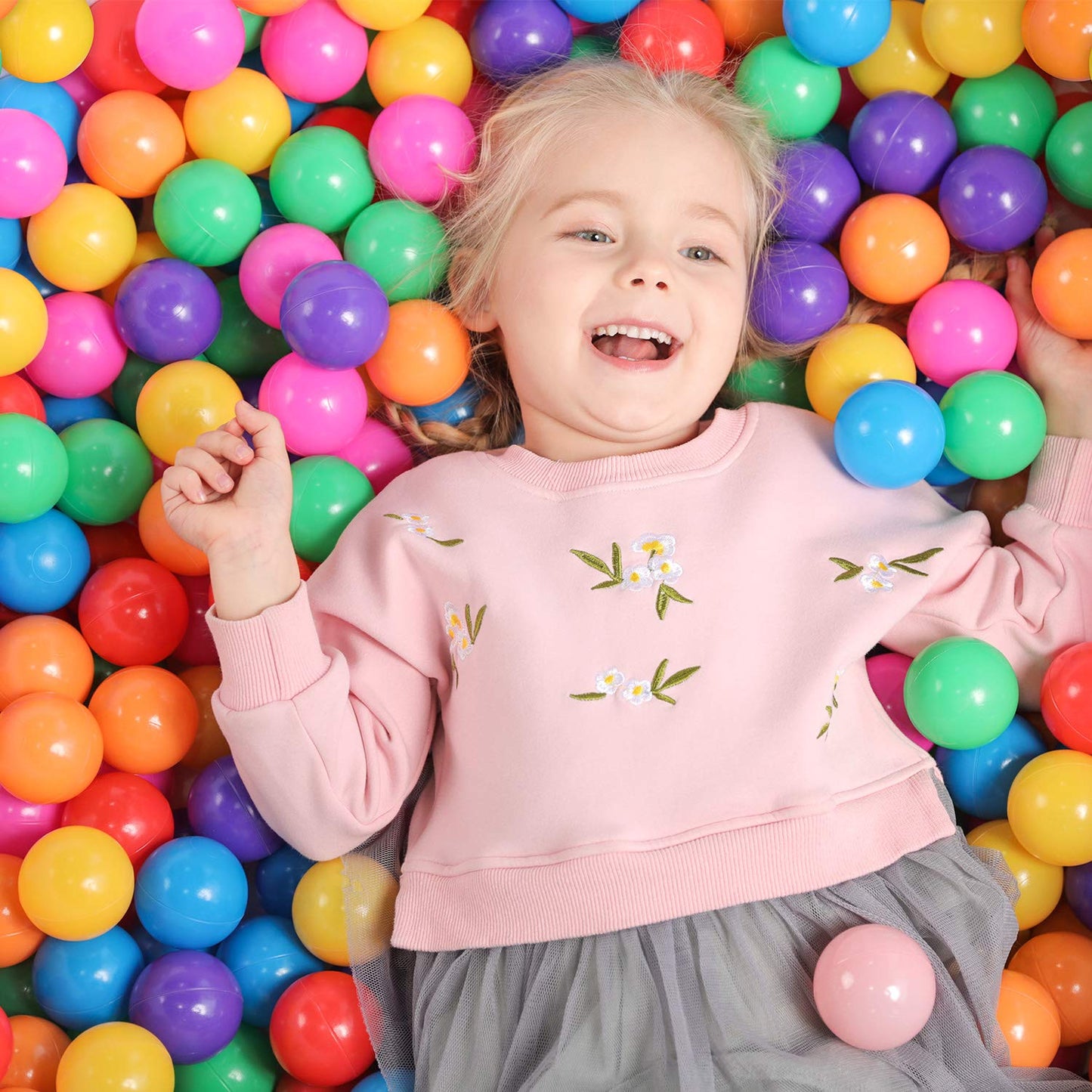 TrendBox 100 Ball Pit Balls – Colorful Ocean Balls for Babies & Kids (2.2 in)