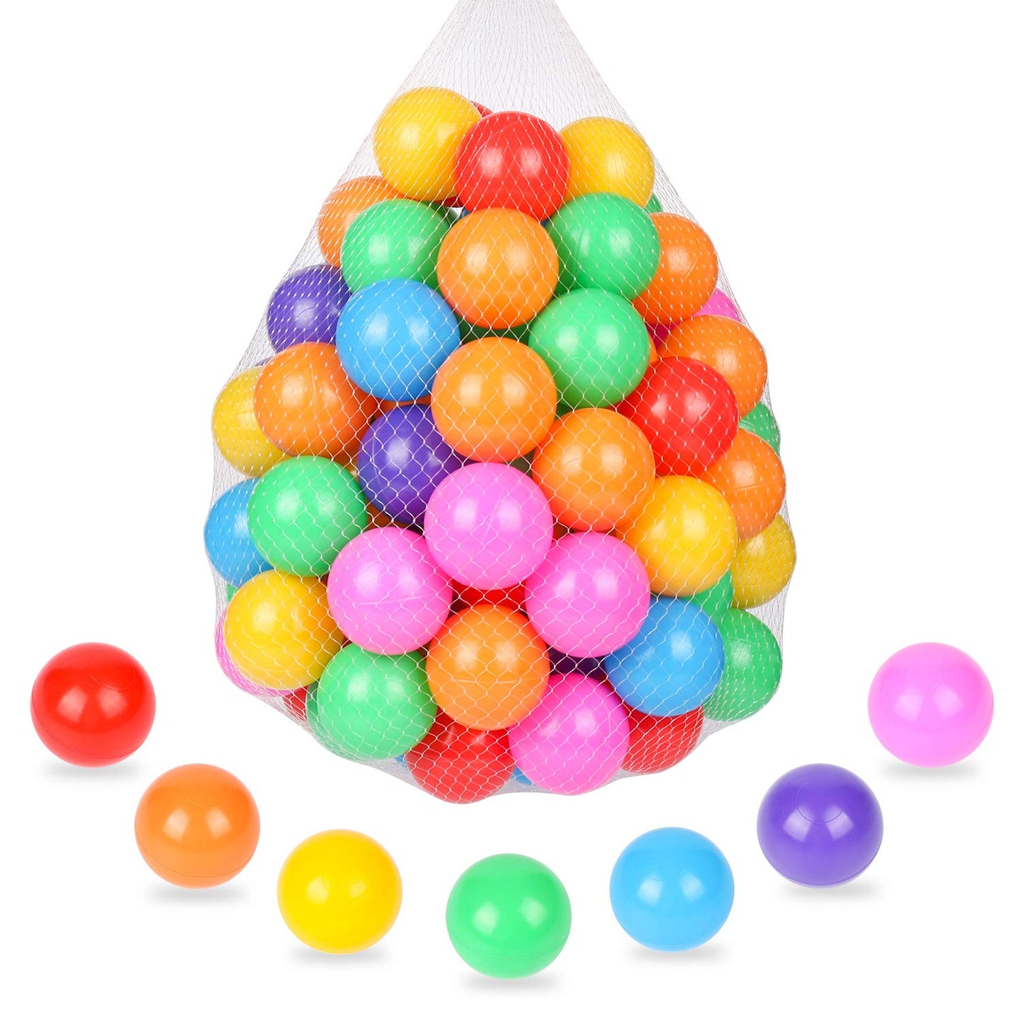 TRENDBOX 50 Pcs Ball Pit Balls – BPA Free Ocean Balls for Toddlers, 7 Colors