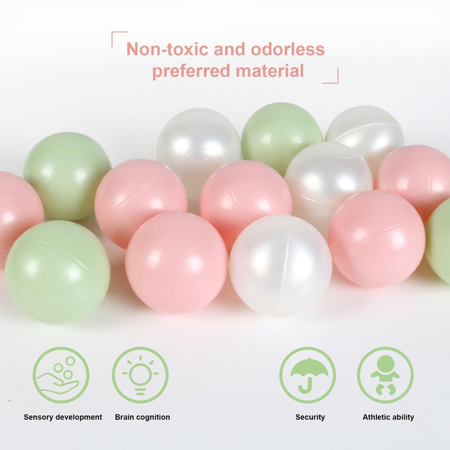 TrendBox 100 Pcs Mixed Color Ball Pit Balls – Safe Plastic Balls for Ball Pits & Play Areas