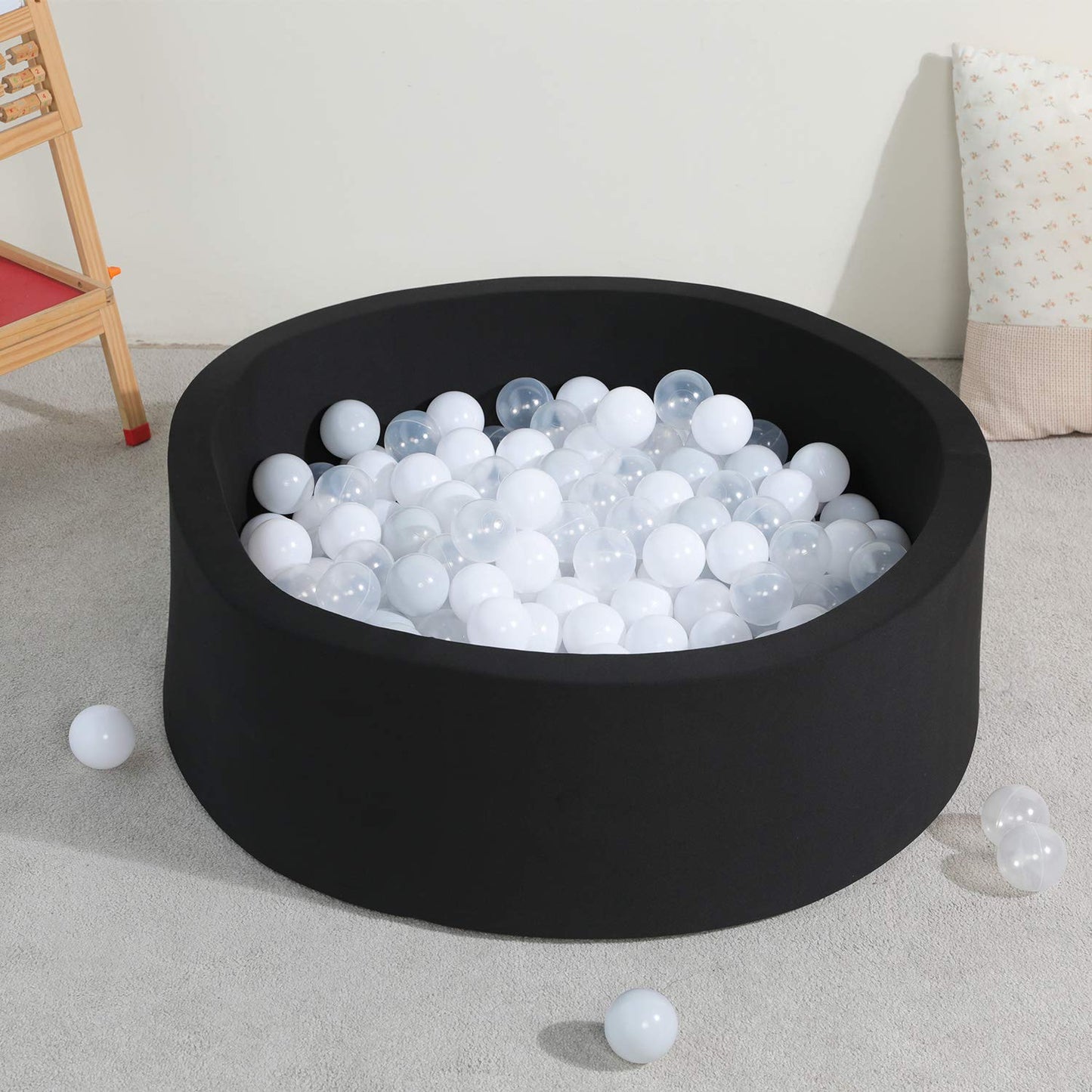 TrendBox Soft Foam Ball Pit – Round Indoor Ball Pit for Kids, Easy Clean & Stylish Decor