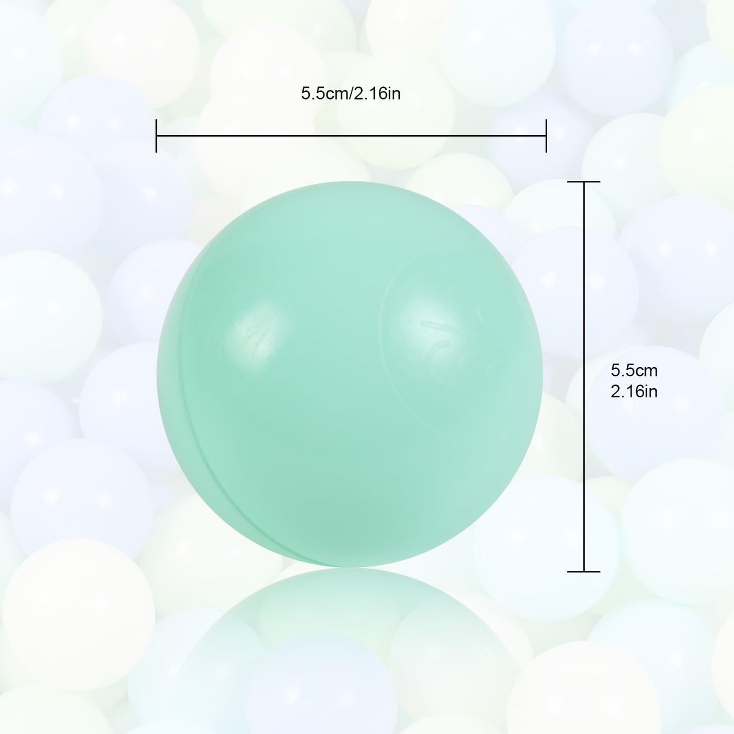 TrendBox 100 Pcs Mixed Color Ball Pit Balls – Safe Plastic Playset