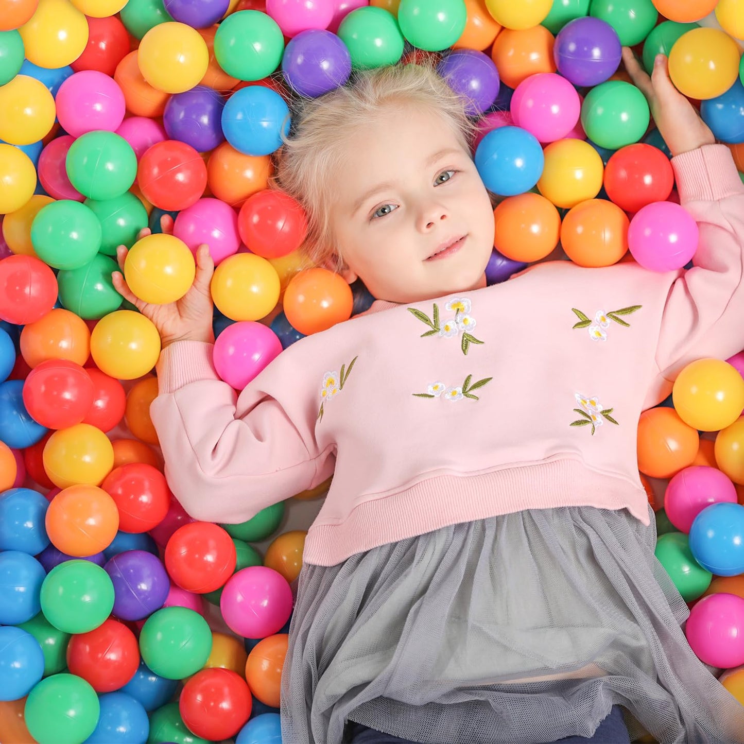 TRENDBOX 50 Pcs Ball Pit Balls – BPA Free Ocean Balls for Toddlers, 7 Colors