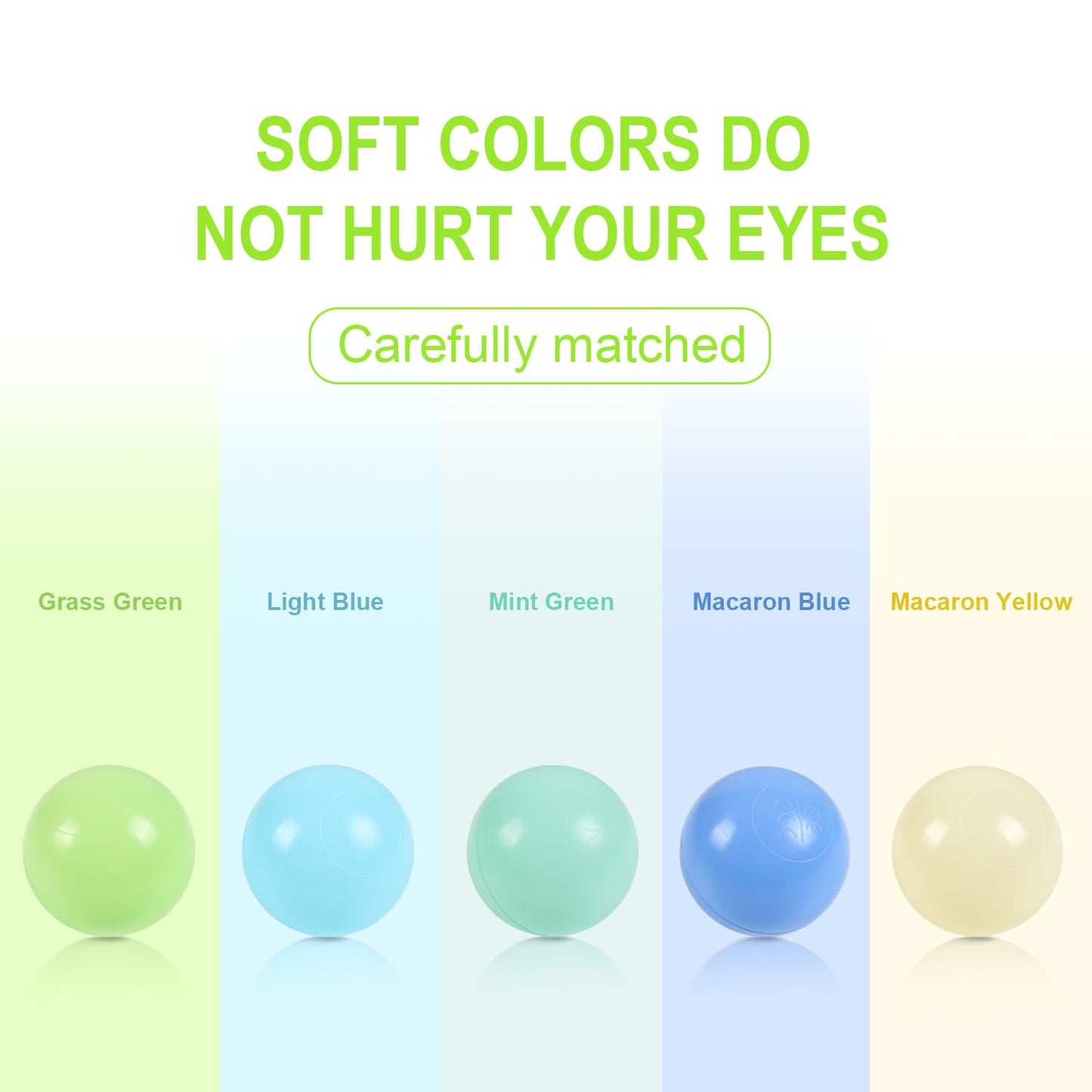 TrendBox 100 Pcs Mixed Color Ball Pit Balls – Safe Plastic Playset