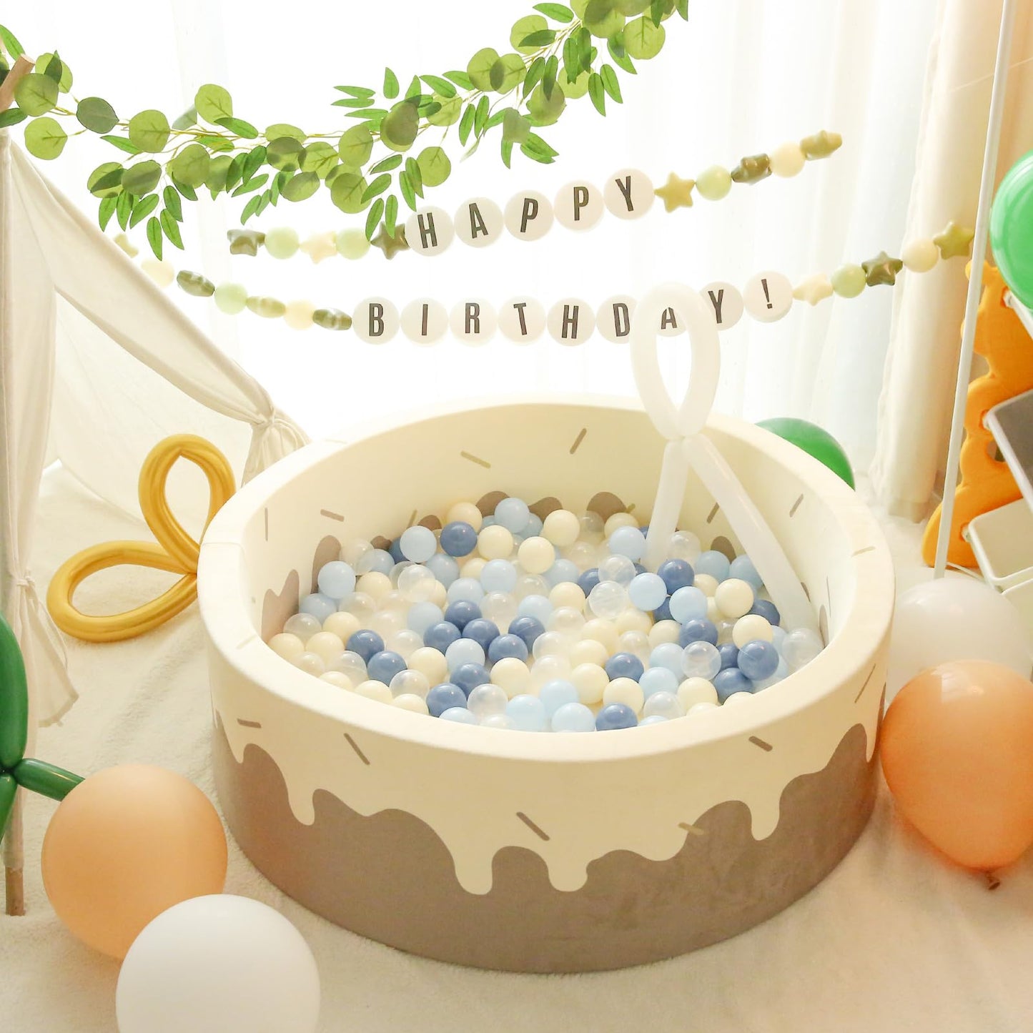 TRENDPLAY Plastic Ball Pit Balls – Navy, 50-Pack Hollow Balls for Safe Play