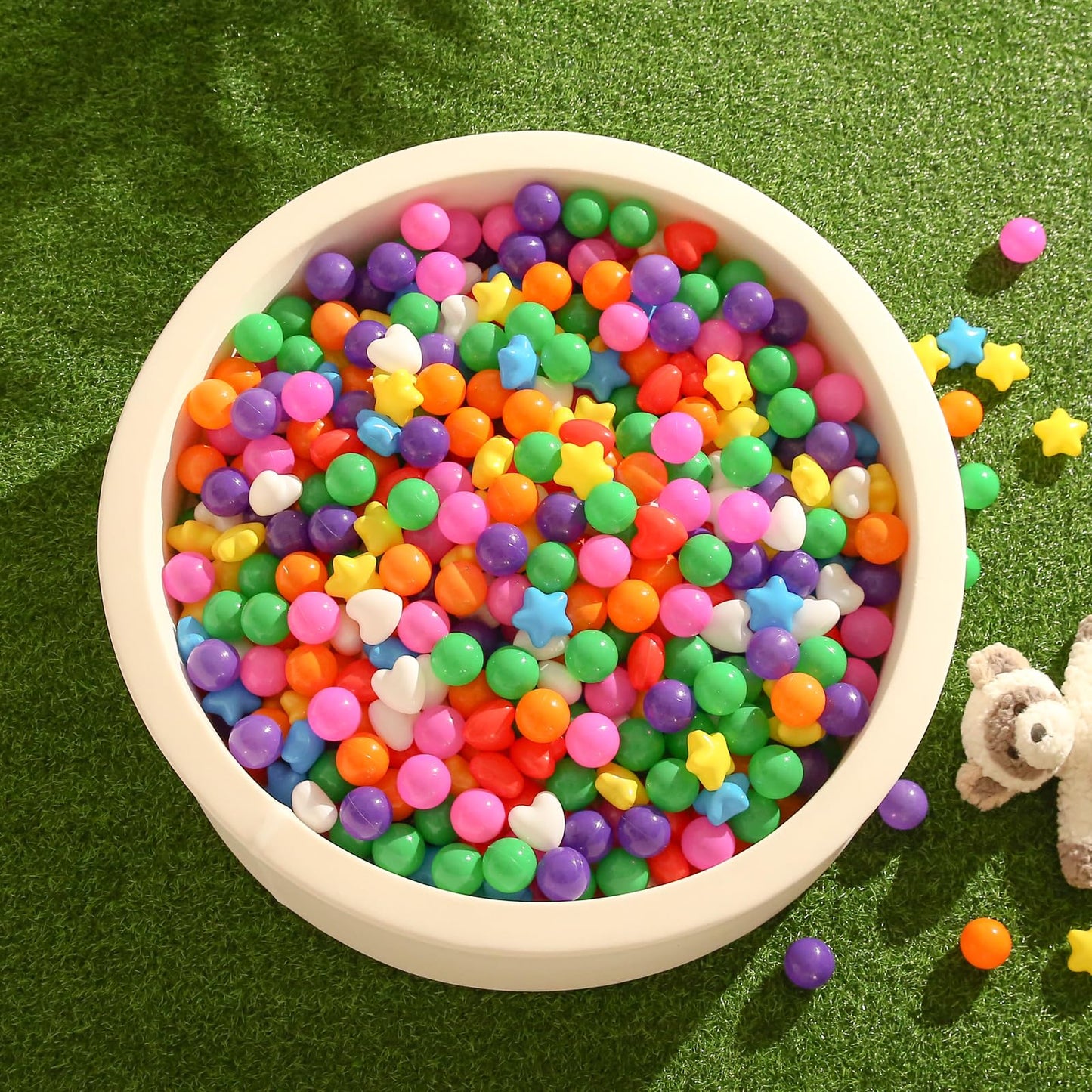 TRENDPLAY Ball Pit Balls – Stars & Hearts Shapes (100 Count)