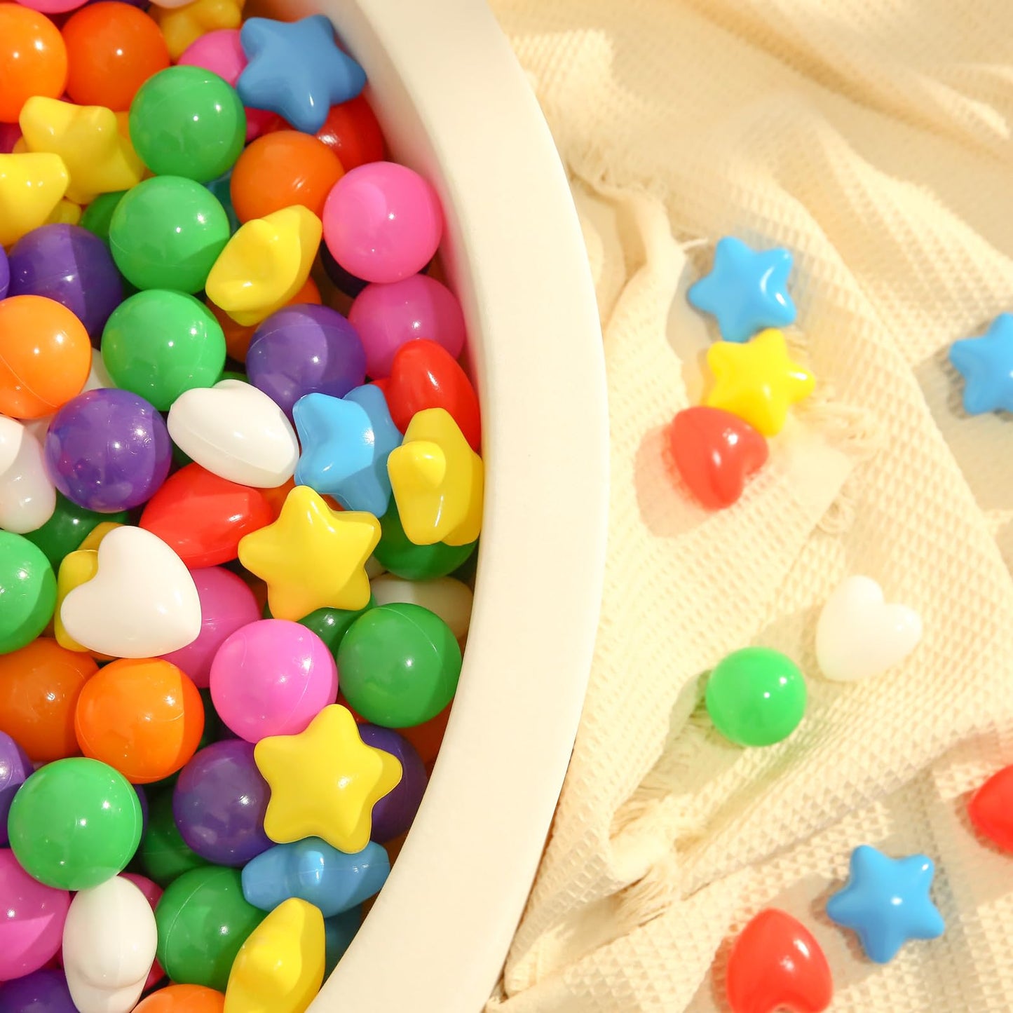 TRENDPLAY Ball Pit Balls – Stars & Hearts Shapes (100 Count)