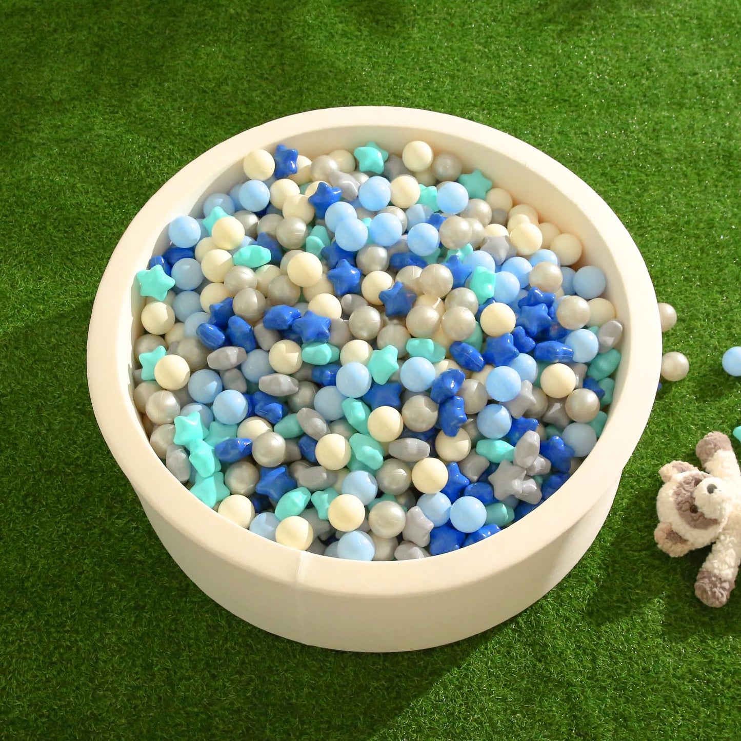 TRENDPLAY Star Ball Pit Balls - 200 Blue Balls for Toddlers | Safe, Durable Play