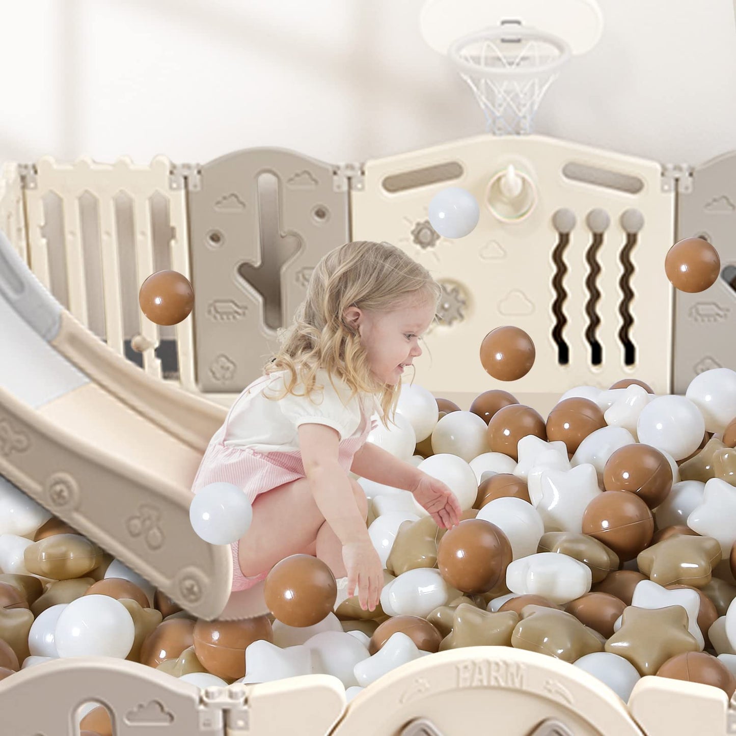TRENDPLAY Star Ball Pit Balls – 100 Count Non-Toxic Star Balls for Toddlers