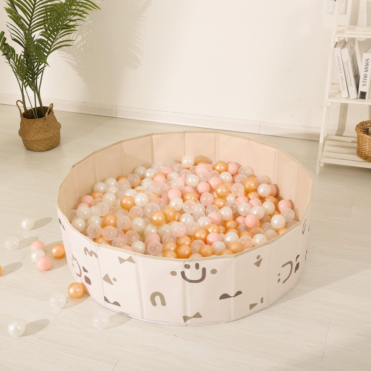TRENDPLAY 100-Pack Hollow Plastic Balls for Ball Pits – Safe & Colorful