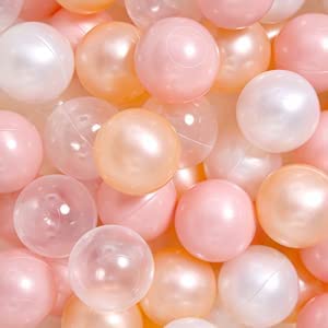 TRENDPLAY 100-Pack Hollow Plastic Balls for Ball Pits – Safe & Colorful