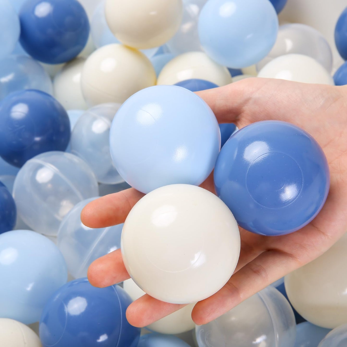 TRENDPLAY Plastic Balls for Ball Pits – Navy 170-Pack Hollow Balls, Safe, Durable, 2.2-inch