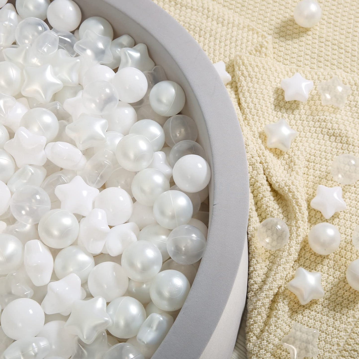 TRENDPLAY Star Ball Pit Balls for Toddlers – 100 Count, Non-Toxic Star-Shaped Balls for Ball Pits, Parties, and Decorations